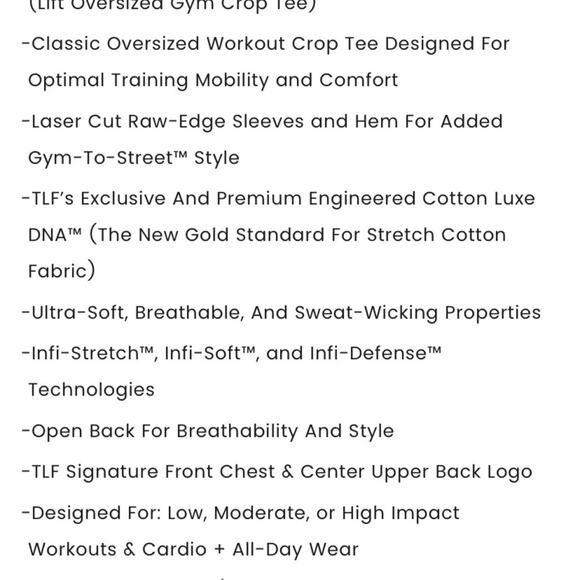 TLF Apparel Sliced Gym Crop Tee. Black.‎ - Picture 11 of 12